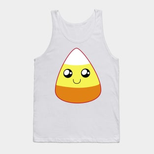 Cute Happy Candy Corn (Bright Green) Tank Top